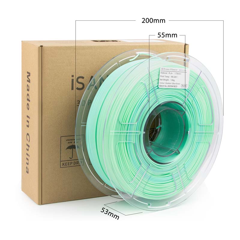 PLA+ | Gradient | iSanmate - Light Blue / Green