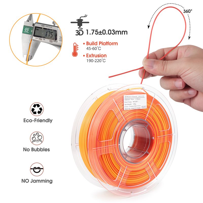 PLA+ | Gradient | iSanmate - Red / Orange