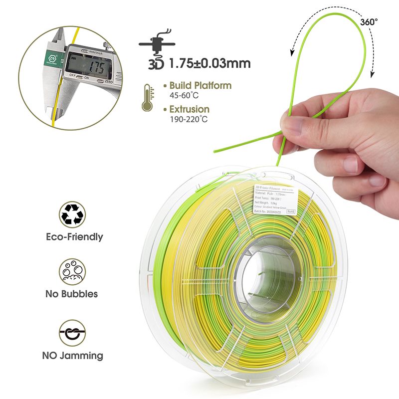 PLA+ | Gradient | iSanmate - Yellow / Green