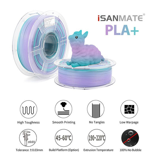 PLA+ | Gradient | iSanmate - Bluish / Green / Purple