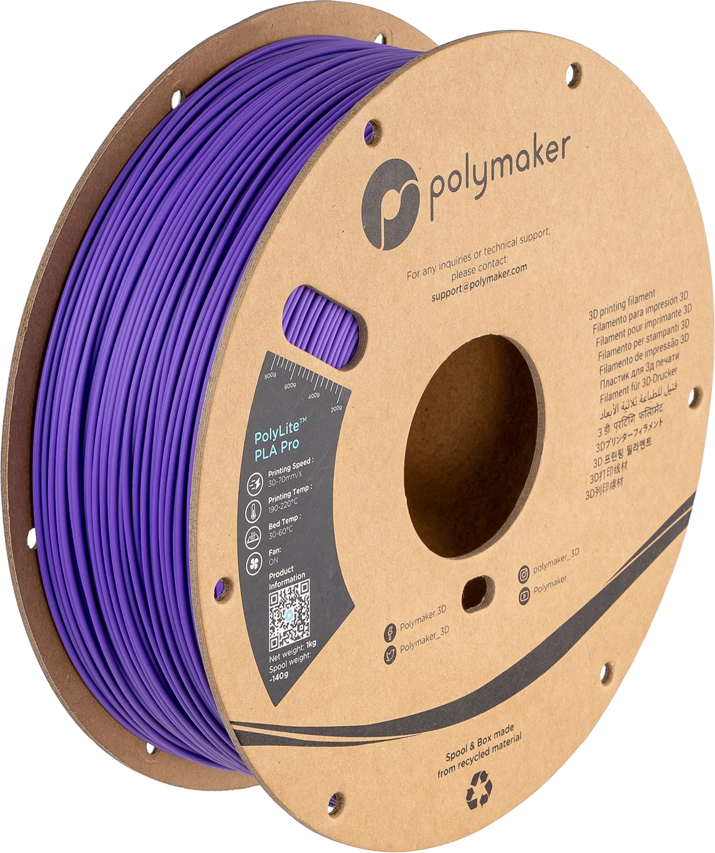 PLA - PolyMaker PolyLite (PLA Pro)