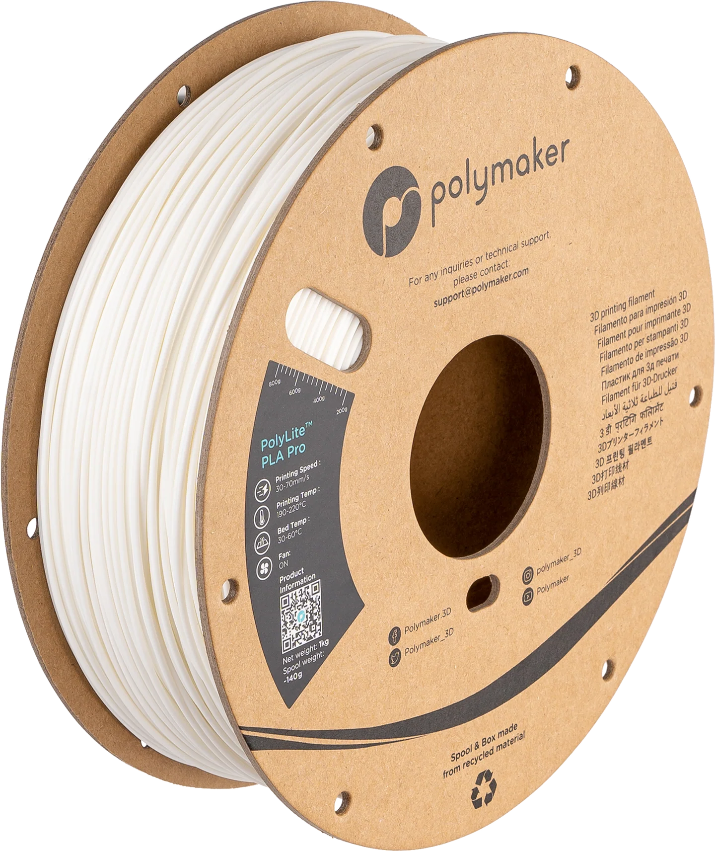PLA - PolyMaker PolyLite (PLA Pro)