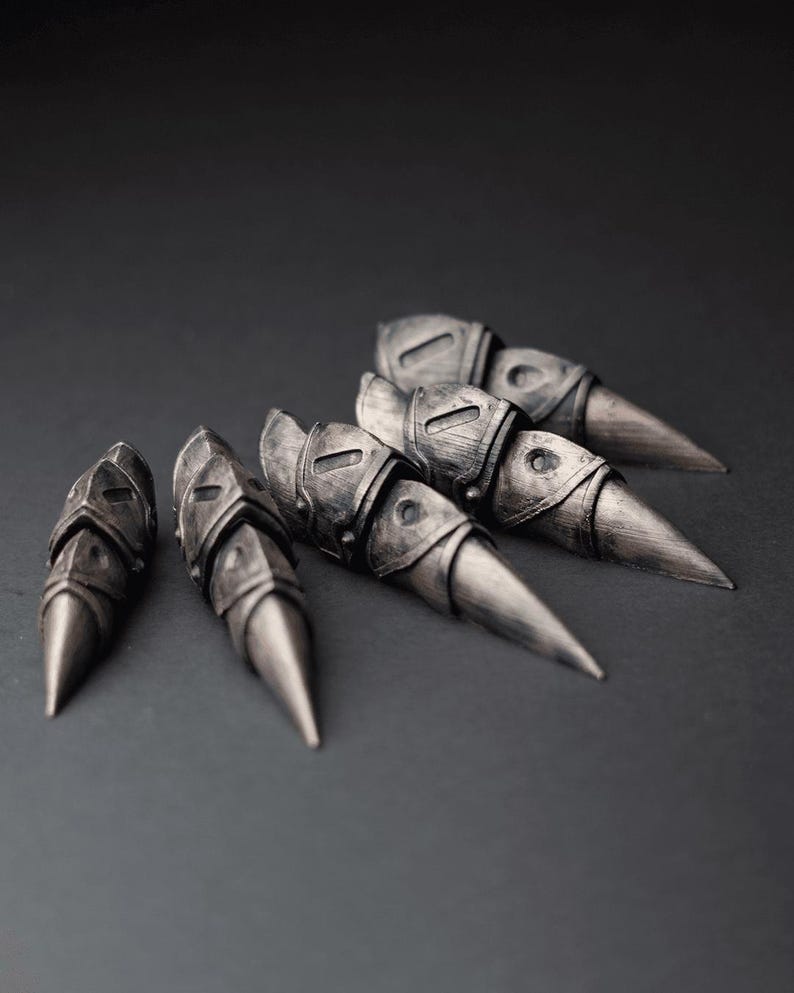 DIY steampunk cosplay claws set of 5