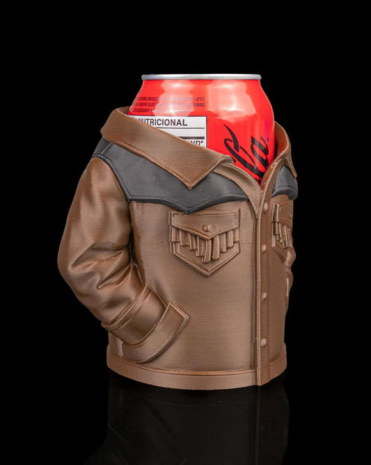 Mini soda can jacket drink holder