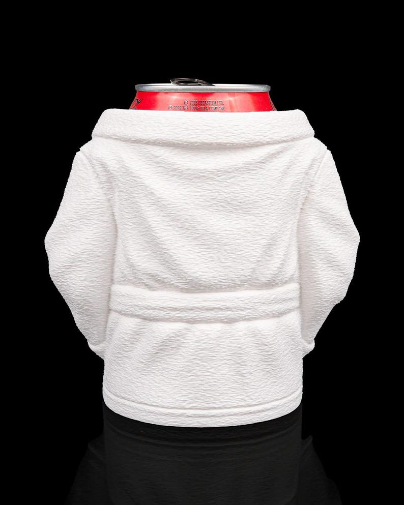 Soda can bathrobe drink holder