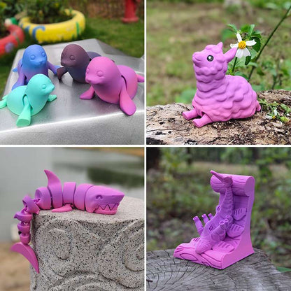 Purple pink gradient PLA+ print sample