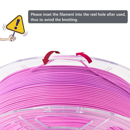 Purple pink gradient PLA+ print sample