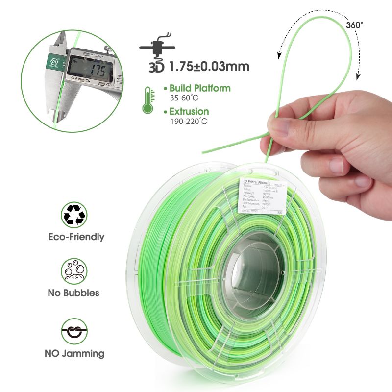 PLA+ | Gradient | iSanmate - Forest Green Elf
