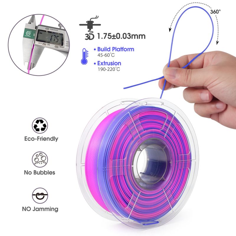 PLA+ | Gradient | iSanmate - Pink/Purple/Blue