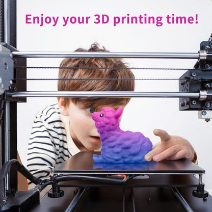 Pink purple blue gradient PLA+ print sample