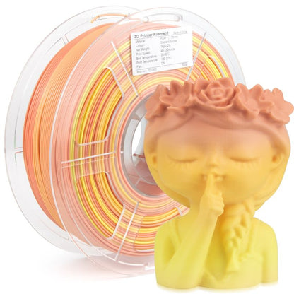 Sunset gradient PLA+ filament spool