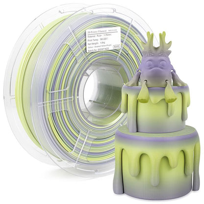 Camo grey-green gradient PLA+ filament spool