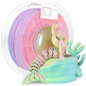 Fluorite tri-color matte PLA filament spool