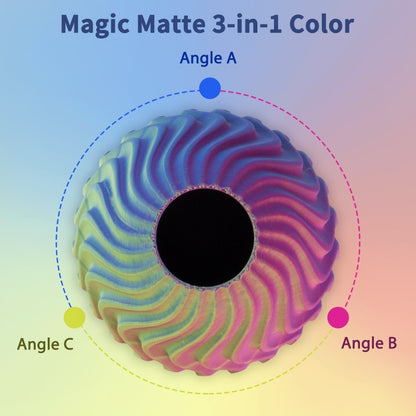 Iris Sapphire tri-color matte PLA print sample