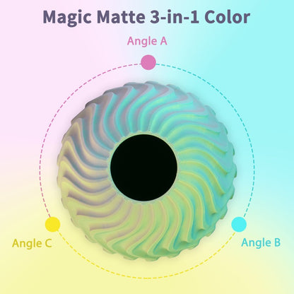 Moonstone tri-color matte PLA print sample