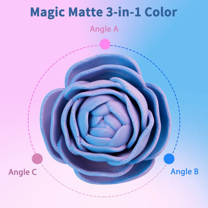 Rose Quartz tri-color matte PLA print sample