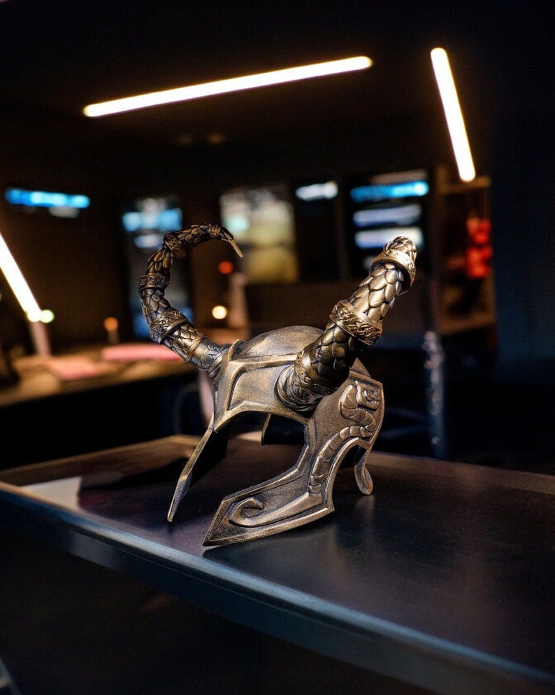 Asgardian horned helmet cosplay
