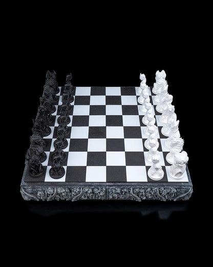 Demonic horror themed chess set