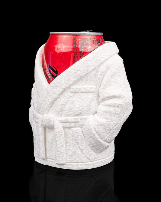 Soda can bathrobe drink holder