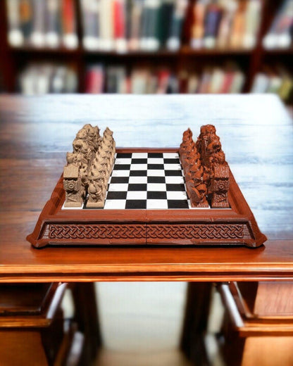 Norse Viking themed chess set