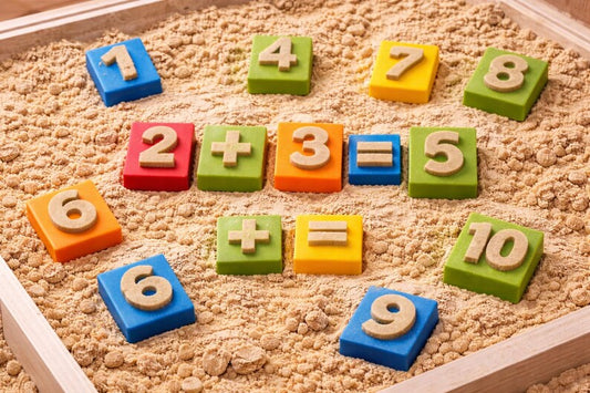 Montessori sand math stamp set