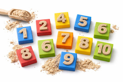 Montessori sand math stamp set