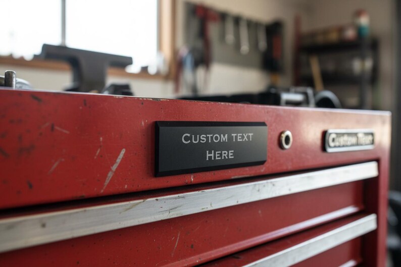 Custom magnetic name plate