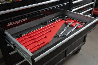 Snap-on pry bar organizer tray