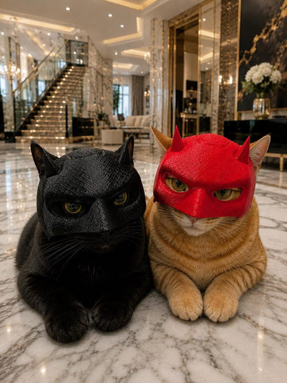 Devil cat mask pet photo prop