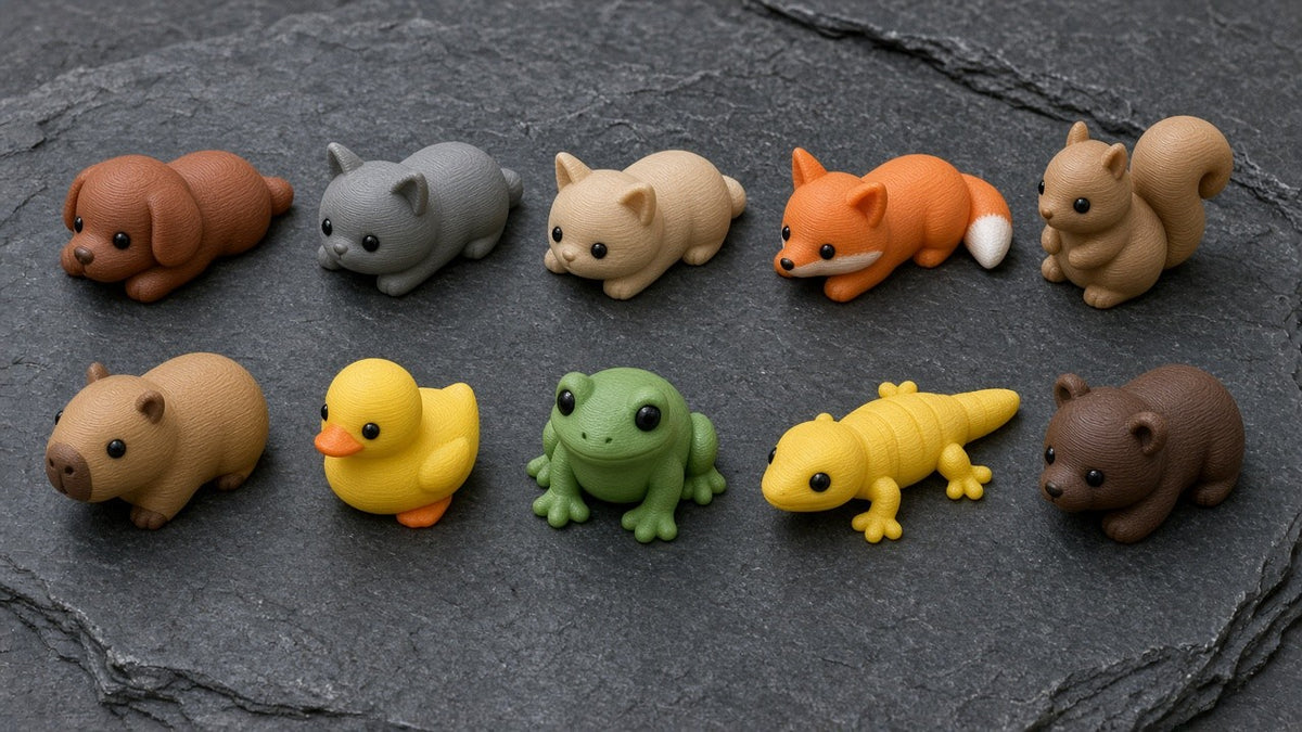 Pet Pals 10-Pack tiny pets printed in PLA (AI-generated preview)